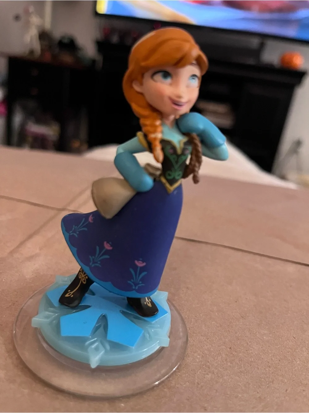 Disney Anna Figurine in Blue, Purple and Orange